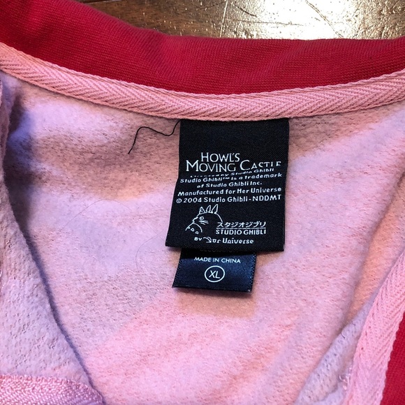 Howl’s Moving Castle Pink and Blue  Men’s/Unisex Zip-Up Hoodie - Picture 2 of 6